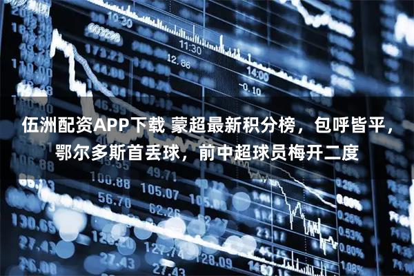 伍洲配资APP下载 蒙超最新积分榜，包呼皆平，鄂尔多斯首丢球，前中超球员梅开二度