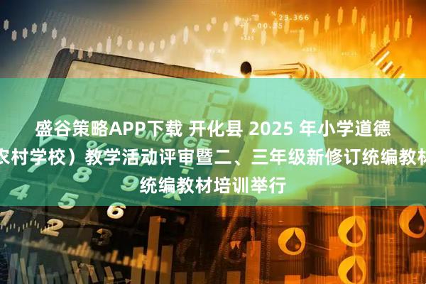 盛谷策略APP下载 开化县 2025 年小学道德与法治（农村学校）教学活动评审暨二、三年级新修订统编教材培训举行